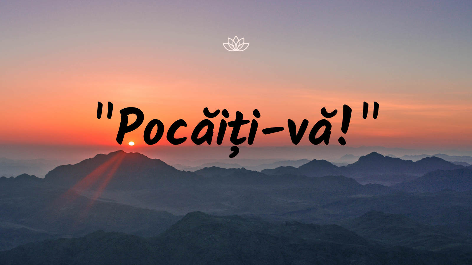 Pocăiți-vă!